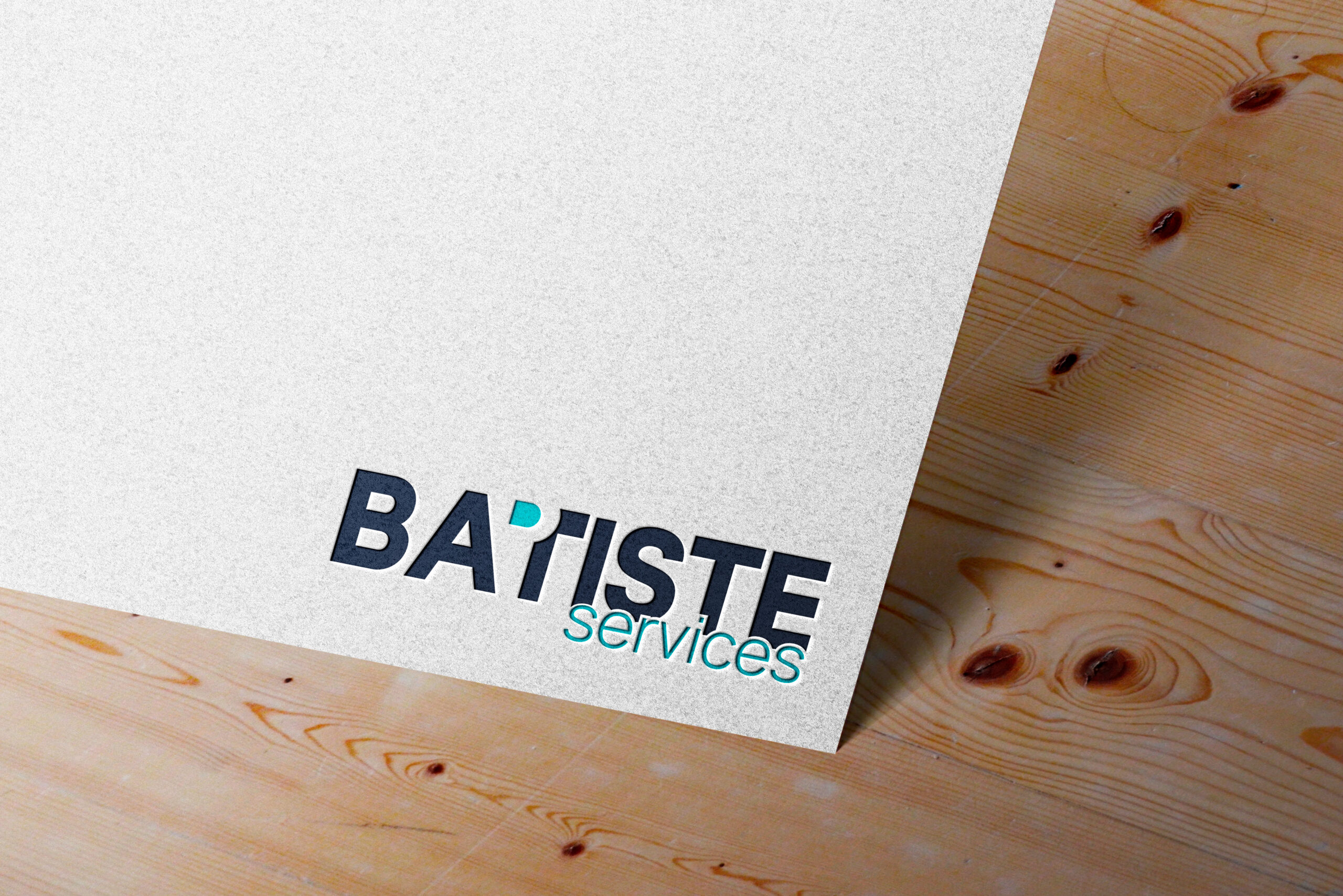 Mock up logo Batiste Services
