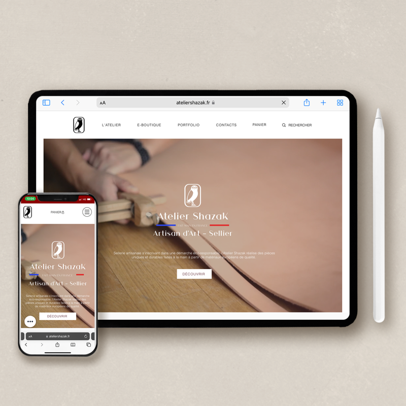 Mock up responsive Atelier Shazak